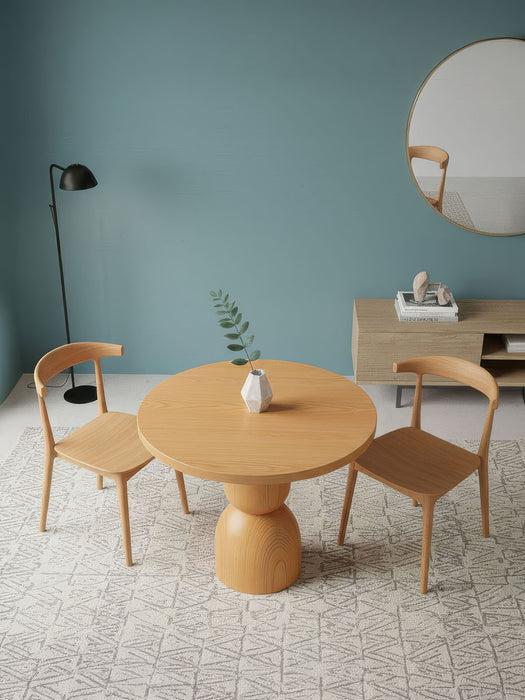 Orbis Yuvarlak Ahşap Yemek Masası 100x100