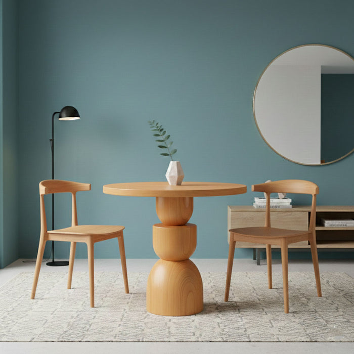 Orbis Yuvarlak Ahşap Yemek Masası 100x100