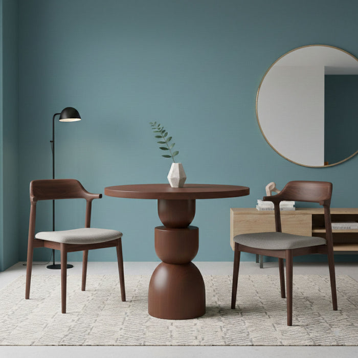 Orbis Yuvarlak Ahşap Yemek Masası 100x100