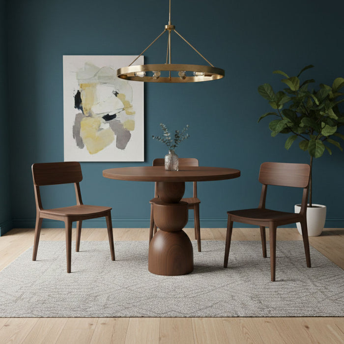 Orbis Yuvarlak Ahşap Yemek Masası 120x120
