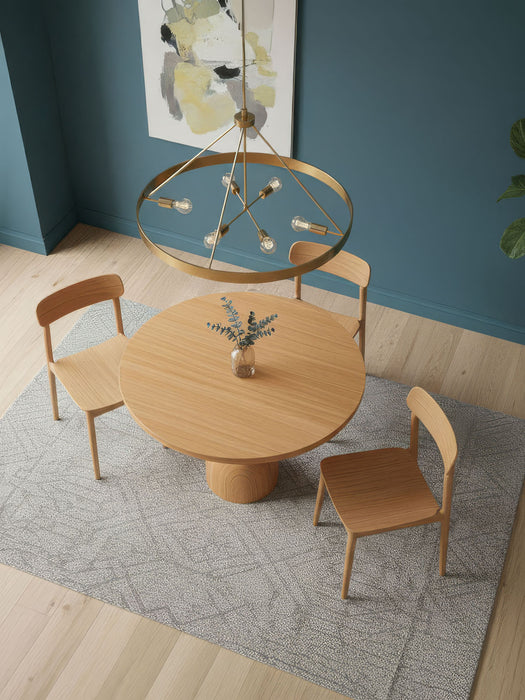 Orbis Yuvarlak Ahşap Yemek Masası 120x120