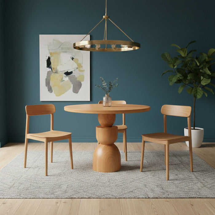 Orbis Yuvarlak Ahşap Yemek Masası 120x120