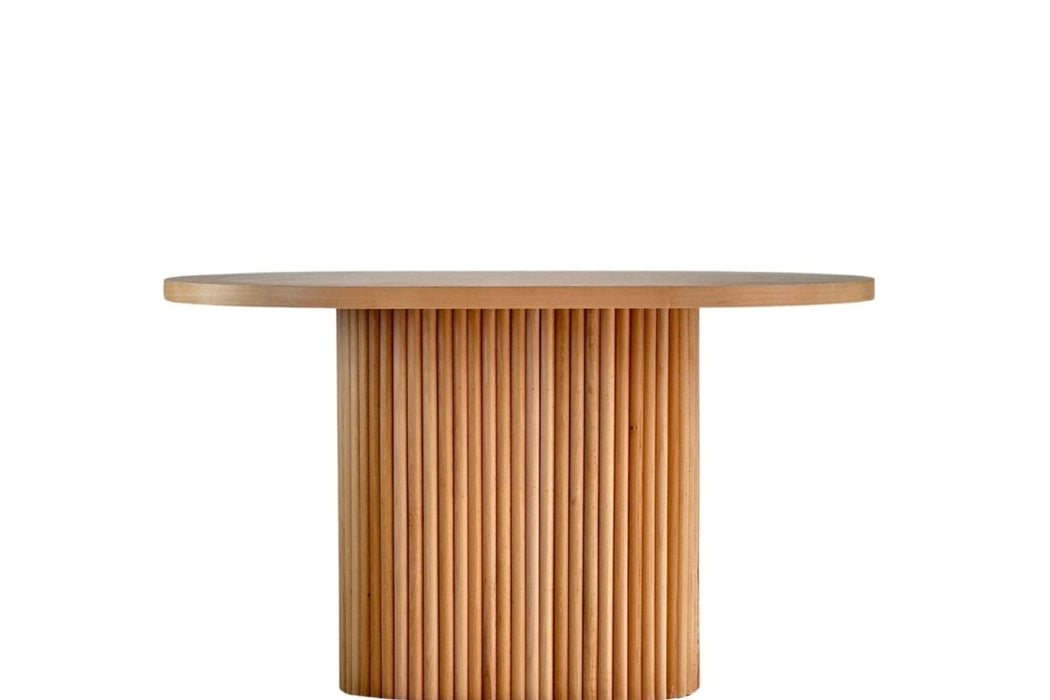 Orion Oval Natural Ahşap Bohem Masa 80x130