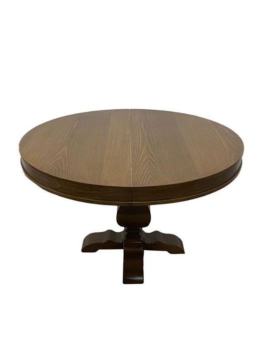 Orleans Fransız Klasik Still Yuvarlak Açılır Ceviz Masa 100x100