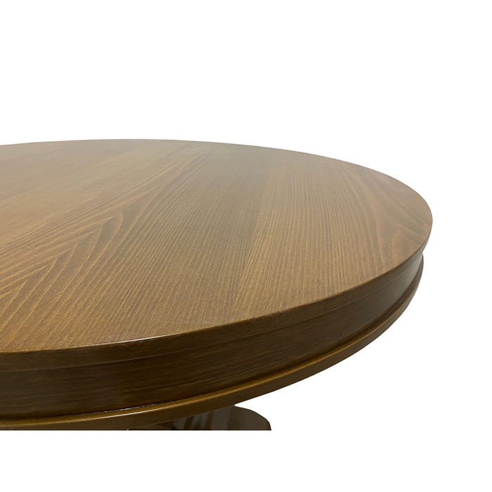 Orleans Fransız Klasik Still Yuvarlak Açılır Ceviz Masa 100x100