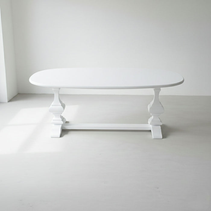 Orleans Fransız Still Oval Ahşap Yemek Masası 90x180