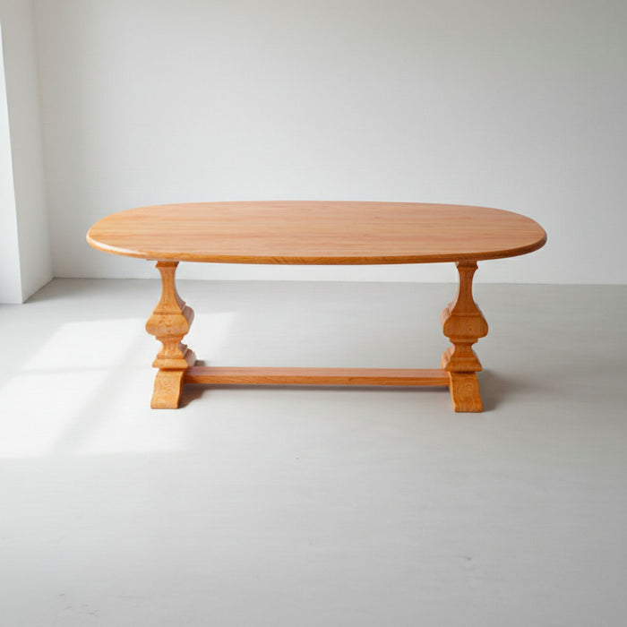Orleans Fransız Still Oval Ahşap Yemek Masası 90x180