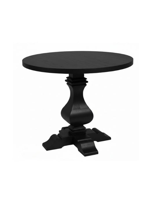 Orleans Fransız Still Yuvarlak Ahşap Yemek Masası 110x110