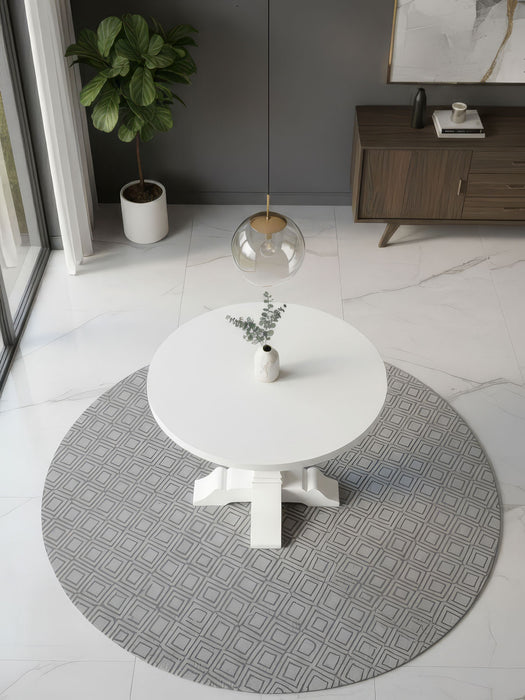 Orleans Fransız Still Yuvarlak Ahşap Yemek Masası 120x120