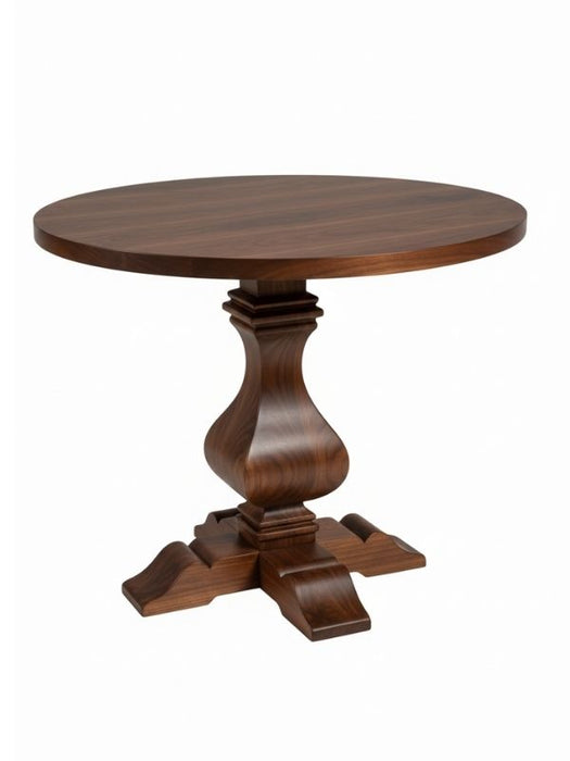 Orleans Fransız Still Yuvarlak Ahşap Yemek Masası 90x90