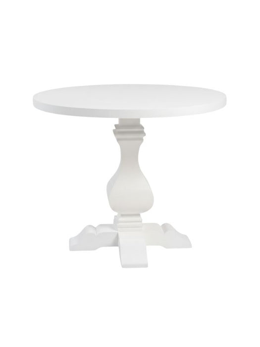 Orleans Fransız Still Yuvarlak Ahşap Yemek Masası 100x100