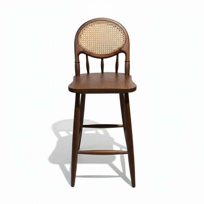 Orlena Hazeranlı Ahşap Bar Sandalyesi