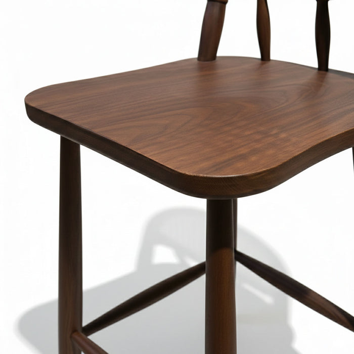 Orlena Hazeranlı Ahşap Bar Sandalyesi