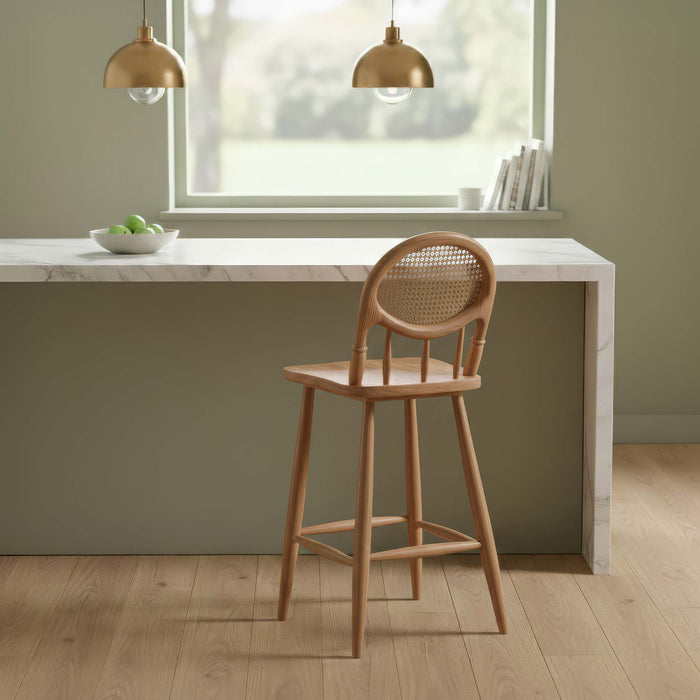 Orlena Hazeranlı Ahşap Bar Sandalyesi