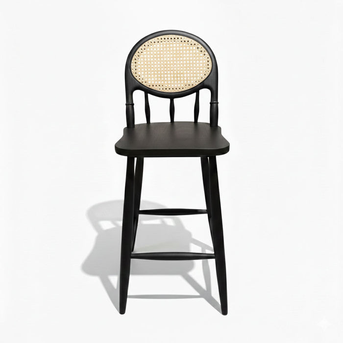 Orlena Hazeranlı Ahşap Bar Sandalyesi