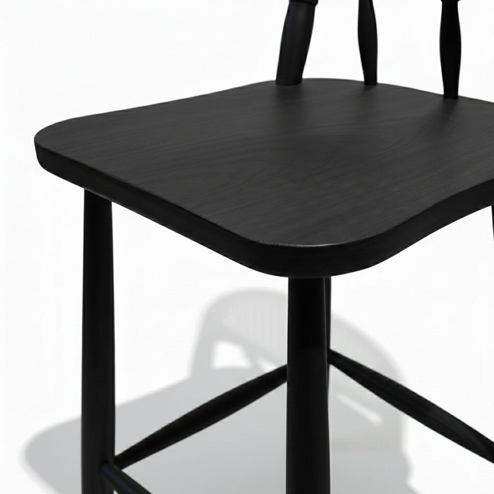 Orlena Hazeranlı Ahşap Bar Sandalyesi