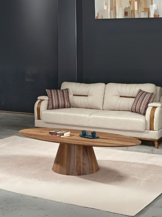 Oslo Ceviz Oval Orta Sehpa