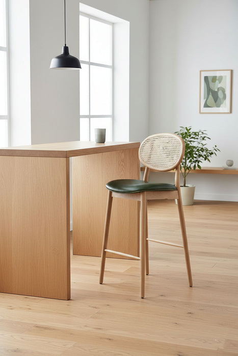 Oslo Hazeranlı Ahşap Bar Sandalyesi