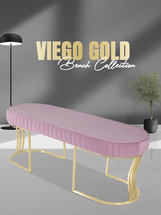 VİEGO GOLD STRİPED PUF -Kapitoneli Chester Model Puf