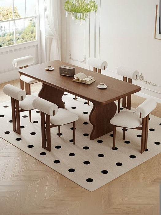 Poofy İskandinav Ahşap Bohem Sandalye