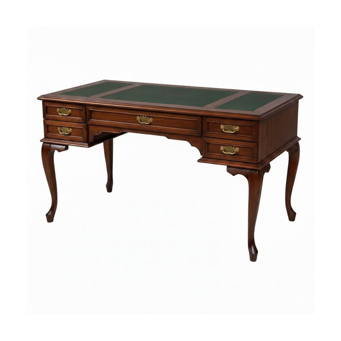 Realm Fransız Retro Deri Ahşap Çalışma Masası 75x140