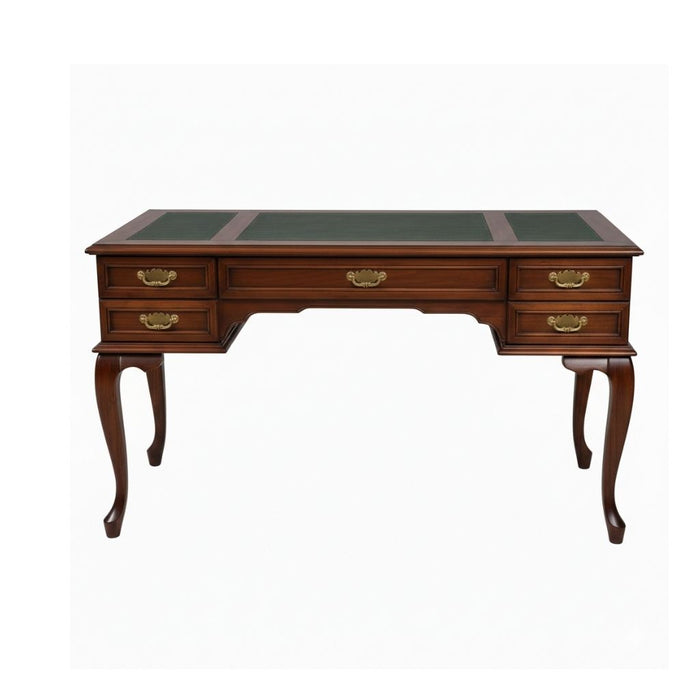 Realm Fransız Retro Deri Ahşap Çalışma Masası 75x140