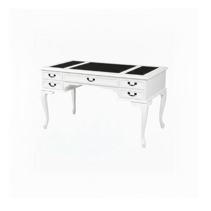 Realm Fransız Retro Deri Ahşap Çalışma Masası 75x160