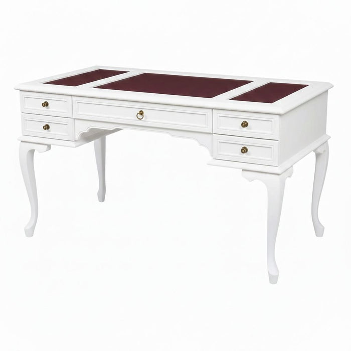 Realm Fransız Retro Deri Ahşap Çalışma Masası 75x160