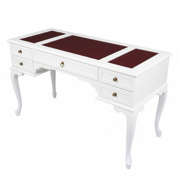 Realm Fransız Retro Deri Ahşap Çalışma Masası 75x160