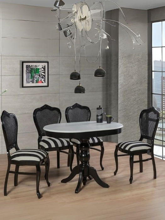 Rika Baba Ayak Oval Açılır Masa 80x120