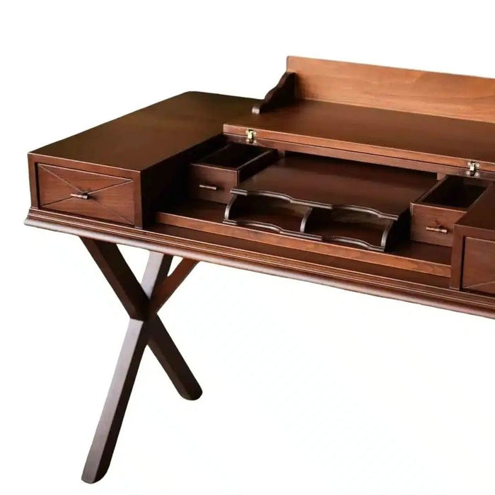 Roma Cross Klasik Ahşap Çalışma Masası