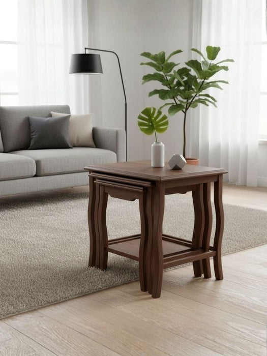 Wawe 4'lü Ahşap Zigon Sehpa