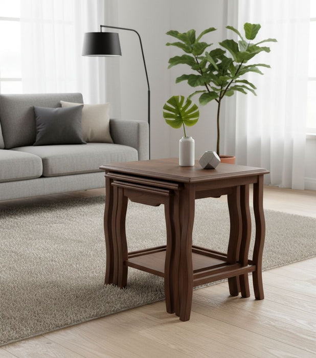 Wawe 4'lü Ahşap Zigon Sehpa