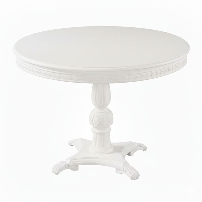 Royal Eagle İngiliz Still Yuvarlak Ahşap Oymalı Yemek Masası