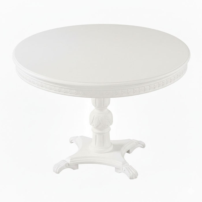 Royal Eagle İngiliz Still Yuvarlak Ahşap Oymalı Yemek Masası