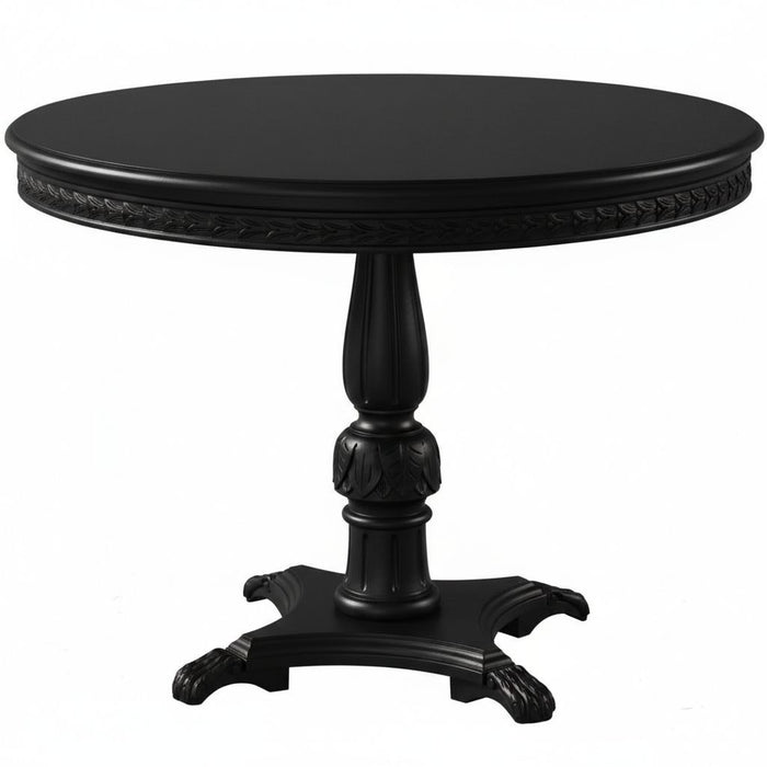 Royal Eagle İngiliz Still Yuvarlak Ahşap Oymalı Yemek Masası