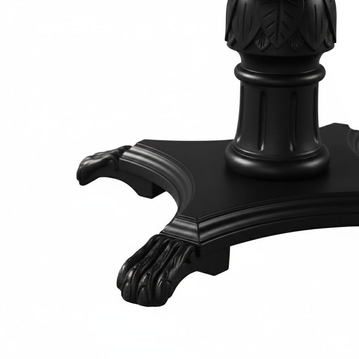 Royal Eagle İngiliz Still Yuvarlak Ahşap Oymalı Yemek Masası