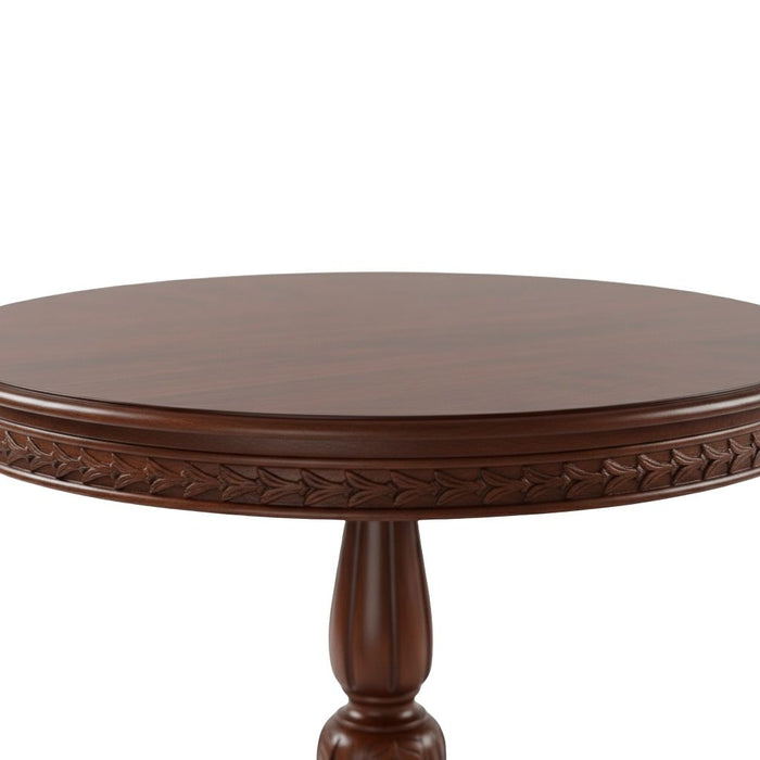 Royal Eagle İngiliz Still Yuvarlak Ahşap Oymalı Yemek Masası