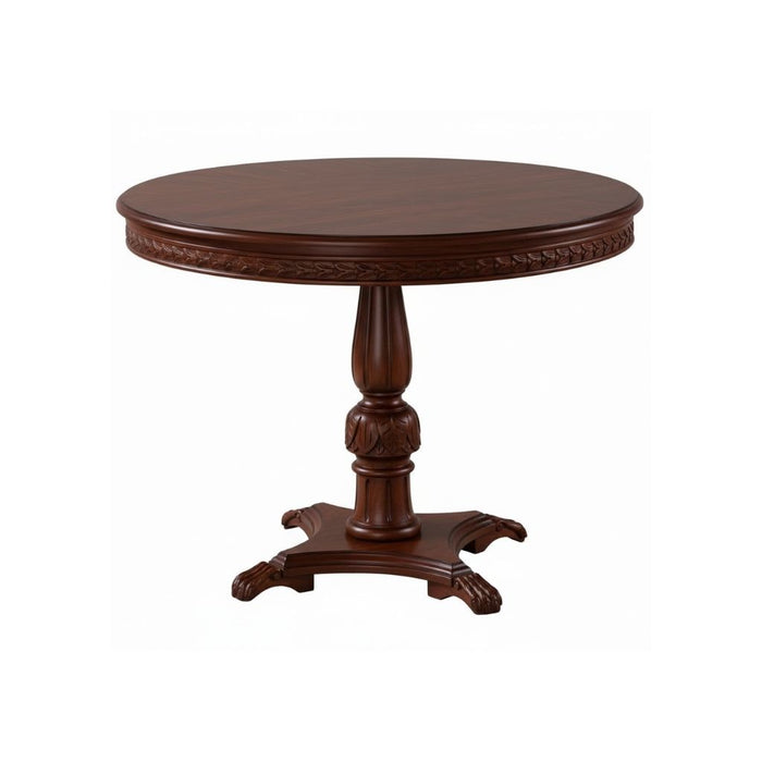 Royal Eagle İngiliz Still Yuvarlak Ahşap Oymalı Yemek Masası