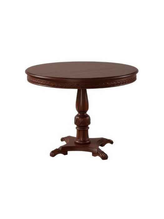 Royal Eagle İngiliz Still Yuvarlak Ahşap Oymalı Yemek Masası
