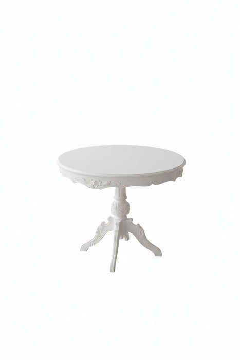 Royal King İngiliz Still Yuvarlak Ahşap Oymalı Yemek Masası