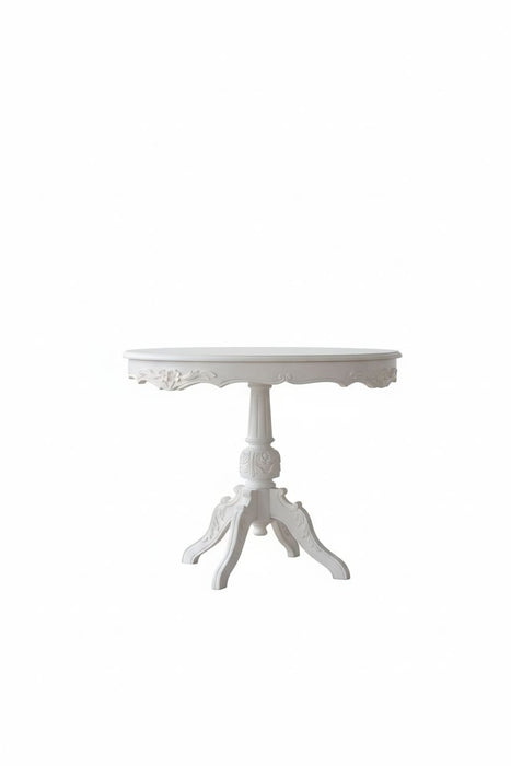 Royal King İngiliz Still Yuvarlak Ahşap Oymalı Yemek Masası