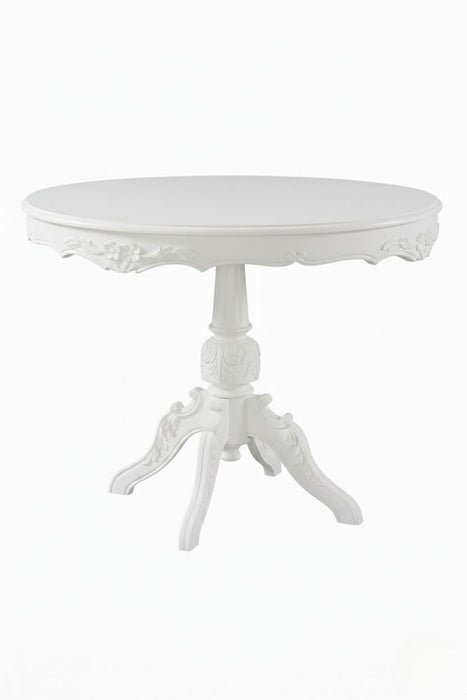 Royal King İngiliz Still Yuvarlak Ahşap Oymalı Yemek Masası