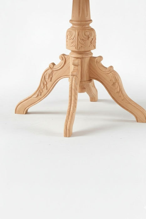 Royal King İngiliz Still Yuvarlak Ahşap Oymalı Yemek Masası