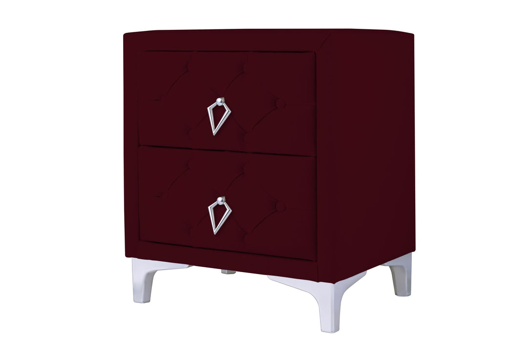 Ruby Silver Komodin, 2 Çekmeceli