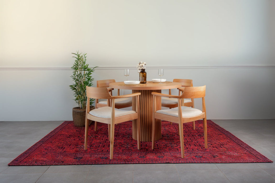 Sardes İskandinav Natural Ahşap Masa Sandalye Takımı 90x90