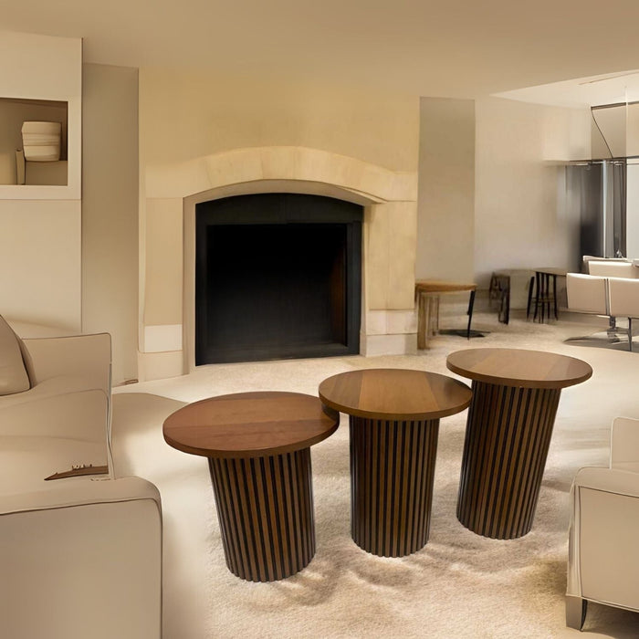 Savana İskandinav 3'lü Ahşap Zigon Sehpa