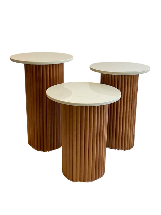 Savana İskandinav 3'lü Ahşap Zigon Sehpa