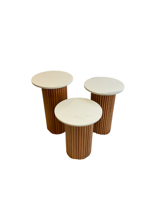 Savana İskandinav 3'lü Ahşap Zigon Sehpa