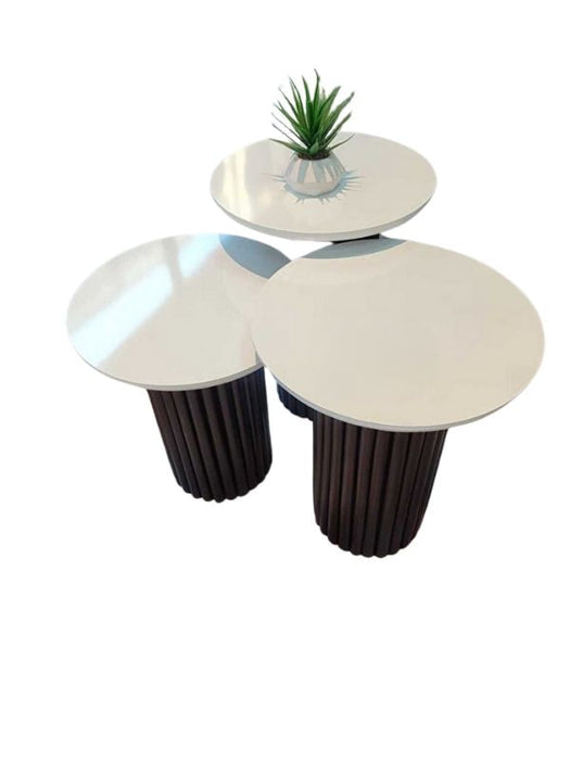 Savana İskandinav 3'lü Ahşap Zigon Sehpa